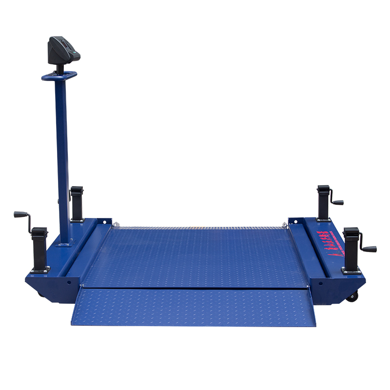 304 stainless steel low profile double deck mobile floor scale