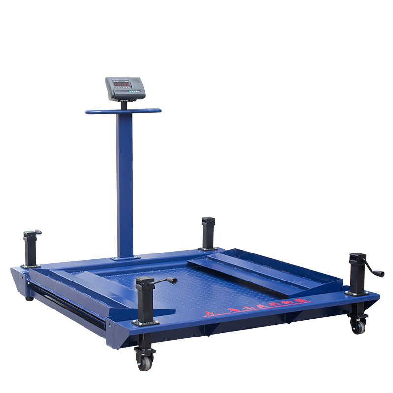 304 stainless steel low profile double deck mobile floor scale