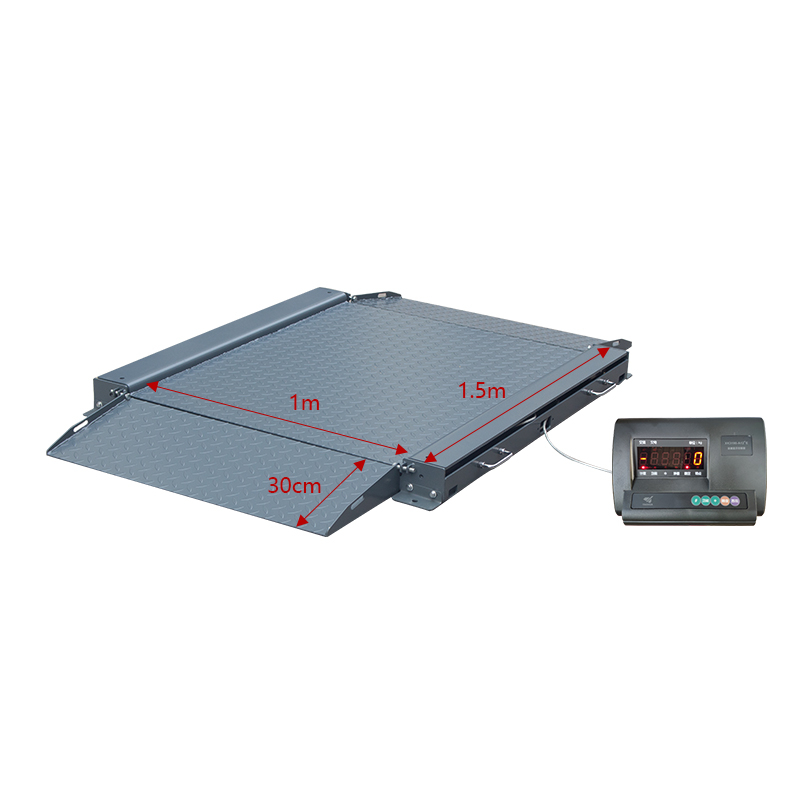 Low Profile Double Deck Floor Scale With Ramps