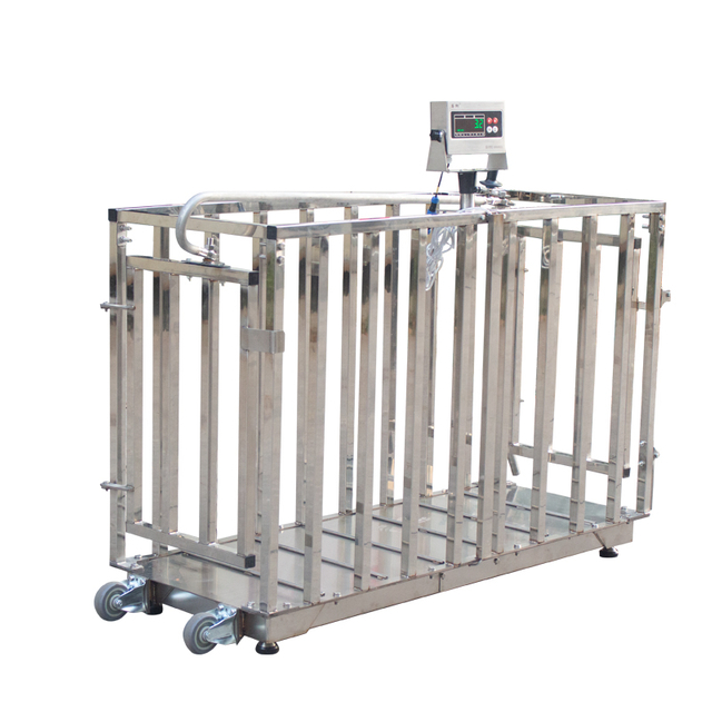stainless steel cage scale with control lever for pig