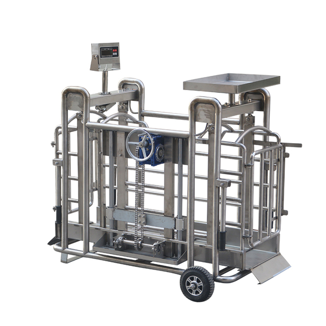 304 stainless steel hand-cranked lifting breeding pig scale 