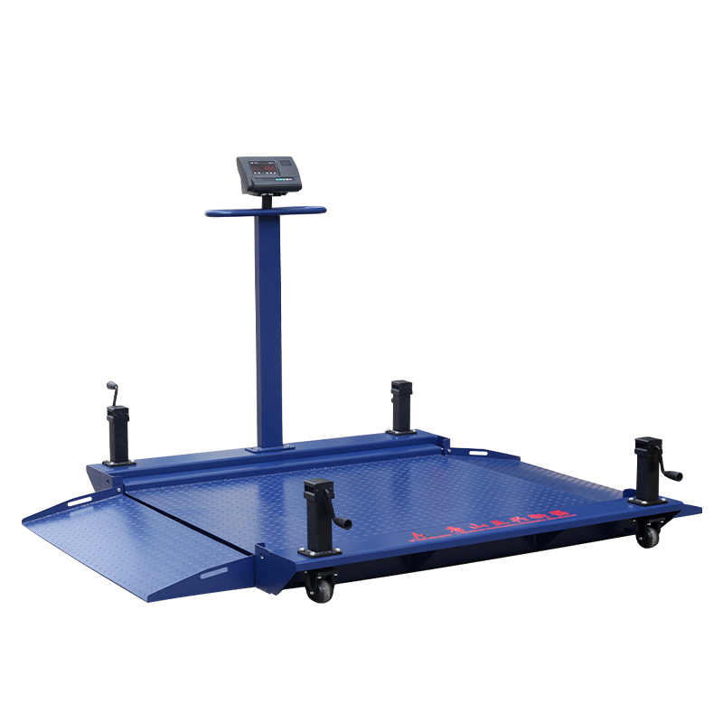 304 stainless steel low profile double deck mobile floor scale