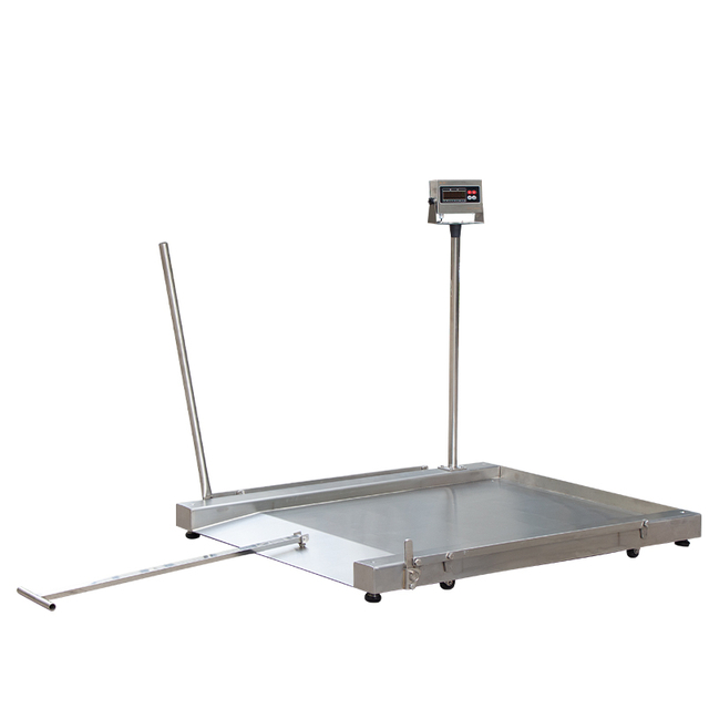 Mobile stainless steel low profile platform scale
