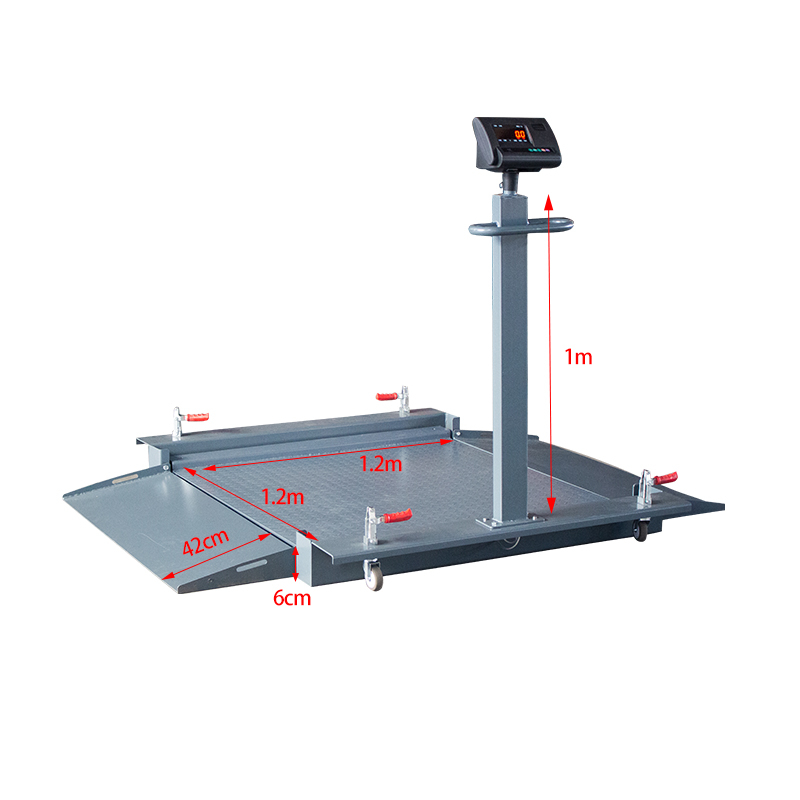 low profile double deck mobile floor scale