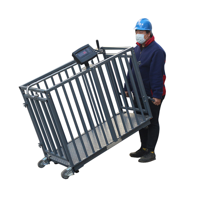 control lever cage scale for pig